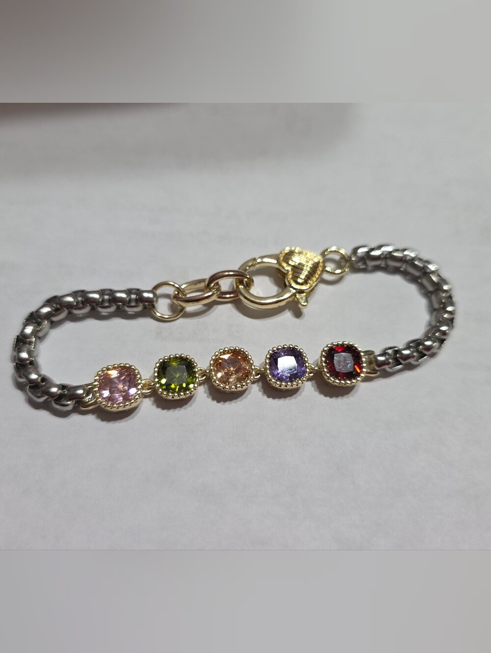 14K Yellow Gold Plated Crystal Hamsa Bolo Bracelet